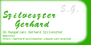 szilveszter gerhard business card